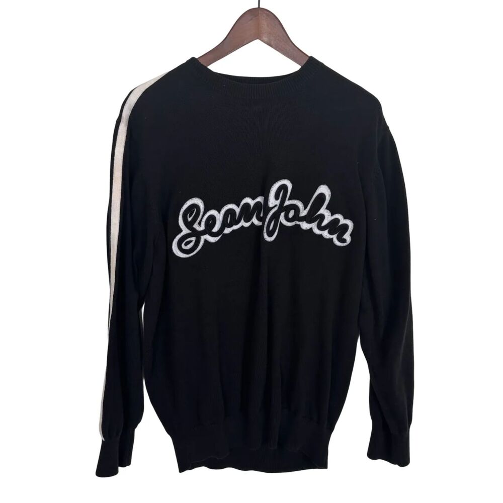 Sean John Black Graphic Sweater Men's XL Cotton